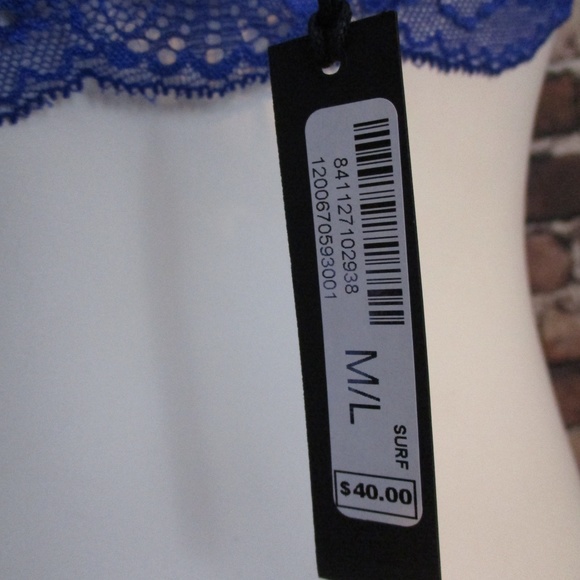 Joe's Jeans Shear Lace Blue size M/L  Bandeau - Picture 4 of 4